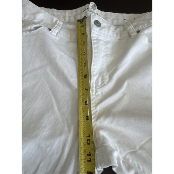 Artisan NY Womens White Cotton Lace-Up Capri Pants Size 14 - Picture 7 of 10